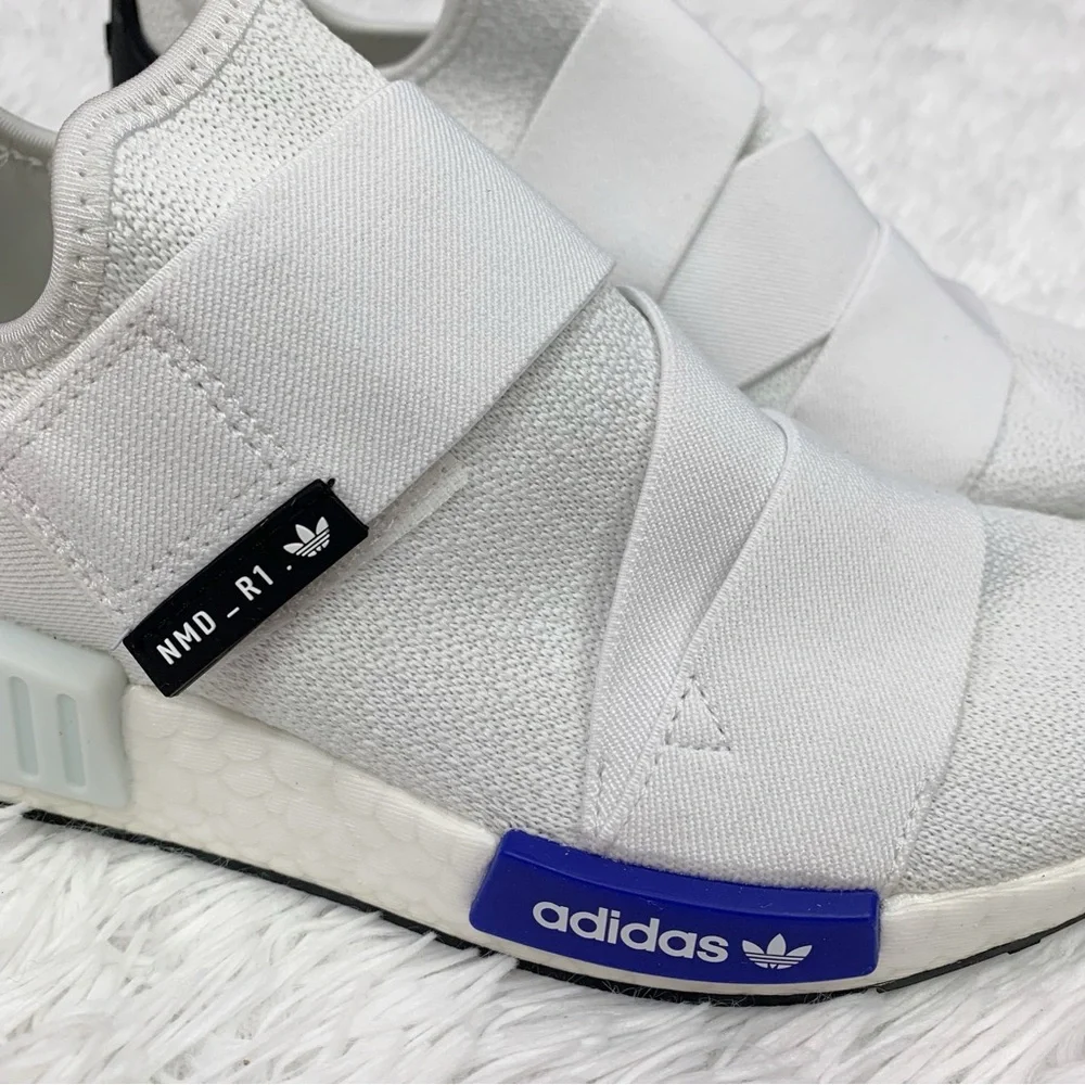 adidas women Originals NMD_R1 Strap cloud White Lucid Blue Core‎ Black shoes